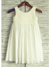 Ivory Cotton Lace Flower Girl Dress